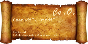 Csernák Ottó névjegykártya